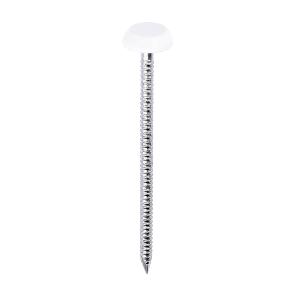 White 65mm Polymer Headed Nails (100 | TIMCO) White 65mm Polymer Headed Nails (100 | TIMCO)