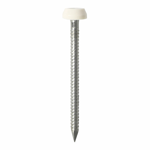 White 40mm Plastic Headed Pins (250)