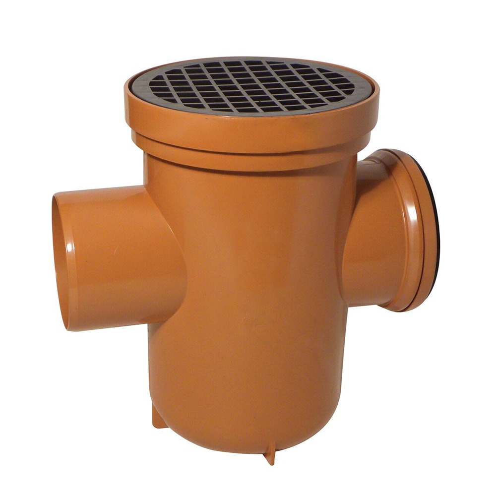 Terracotta 110mm Underground Back Inlet Circular Bottle Gully Trap Terracotta 110mm Underground Back Inlet Circular Bottle Gully Trap