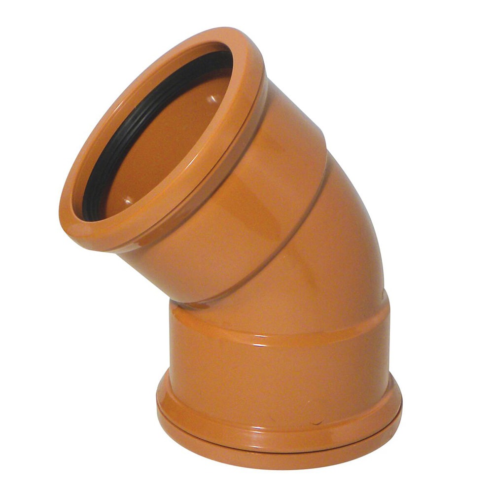 Terracotta 110mm Underground 45 Degree Double Socket Bend Terracotta 110mm Underground 45 Degree Double Socket Bend