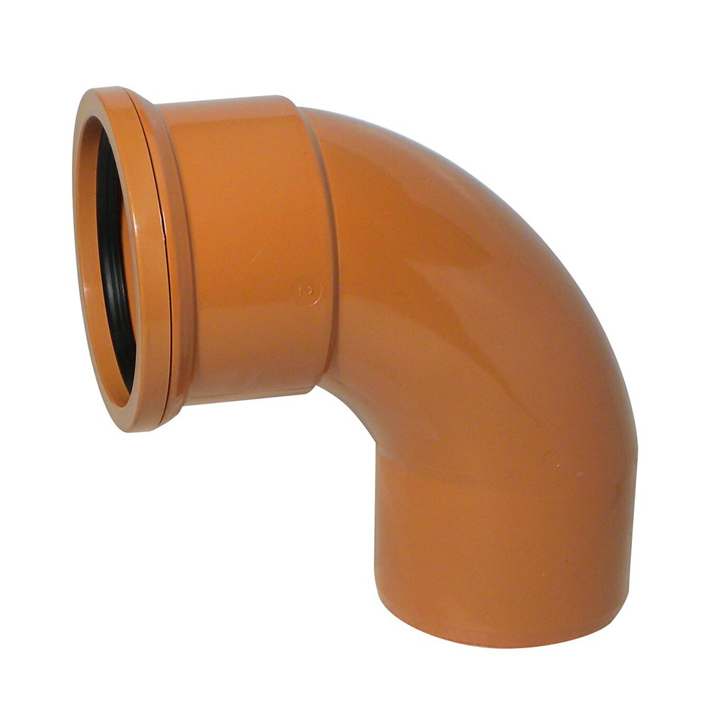 Terracotta 110mm Underground 90 Degree Single Socket Bend