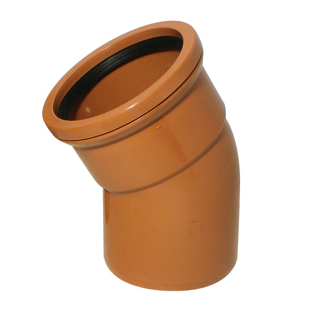 Terracotta 110mm Underground 30 Degree Single Socket Bend