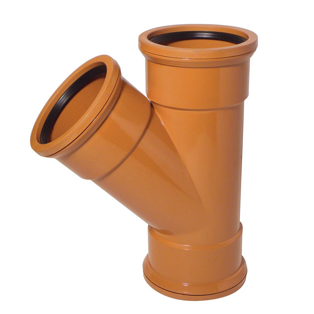 Terracotta 110mm Underground 45 Degree Triple Socket Junction Terracotta 110mm Underground 45 Degree Triple Socket Junction
