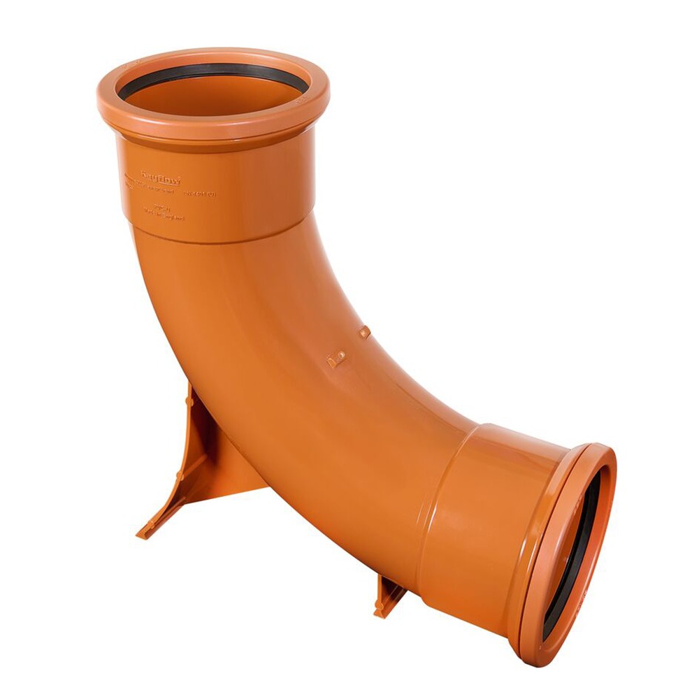 Terracotta 110mm Underground 87.5 Degree Double Socket Rest Bend