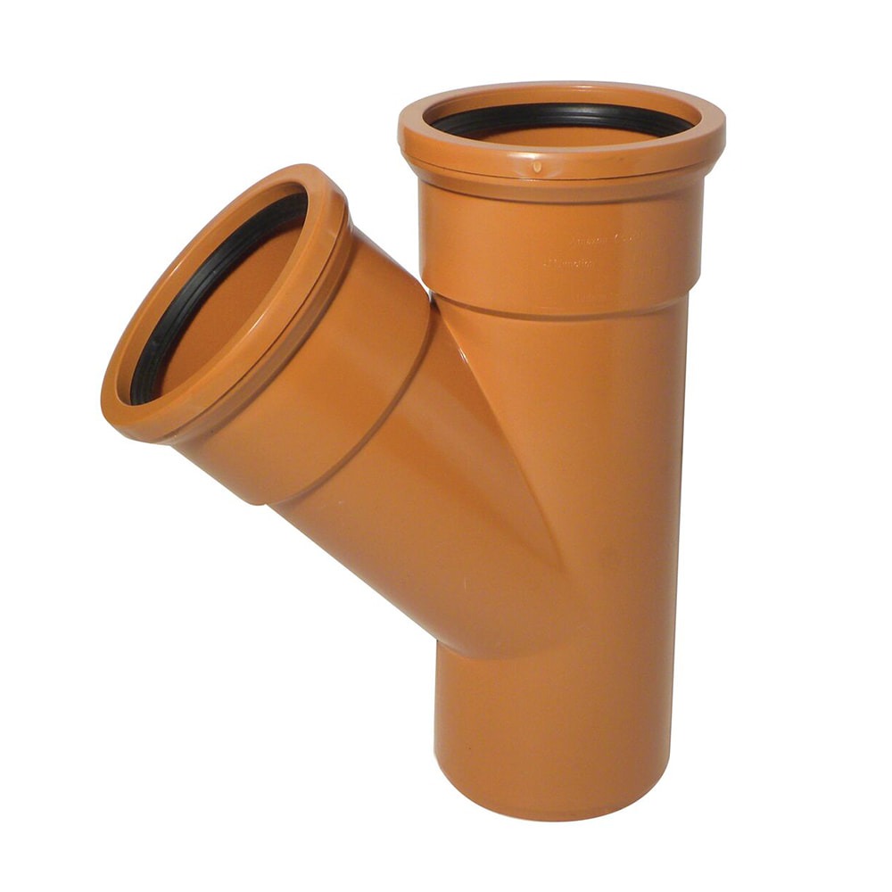 Terracotta 110mm Underground 45 Degree Double Socket Junction Terracotta 110mm Underground 45 Degree Double Socket Junction