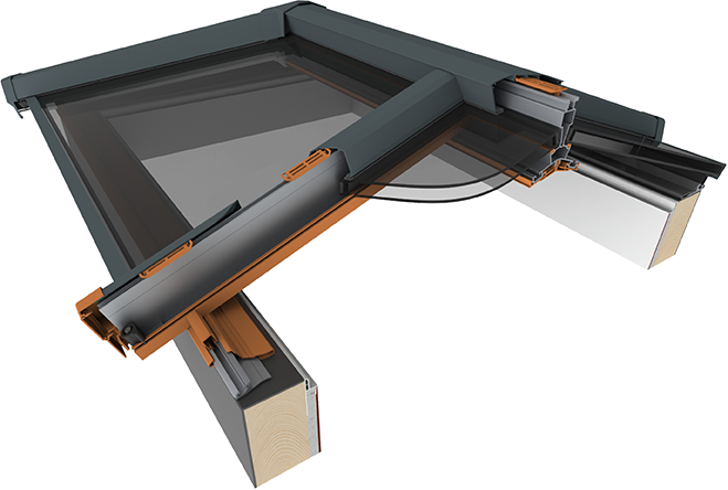 cut-away diagram of a roof lantern