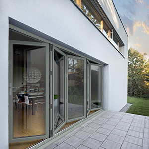Grey Bi-Fold Door