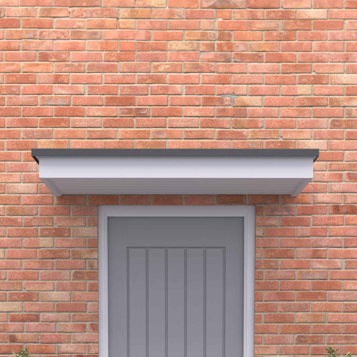 Flat top internal fix door canopy