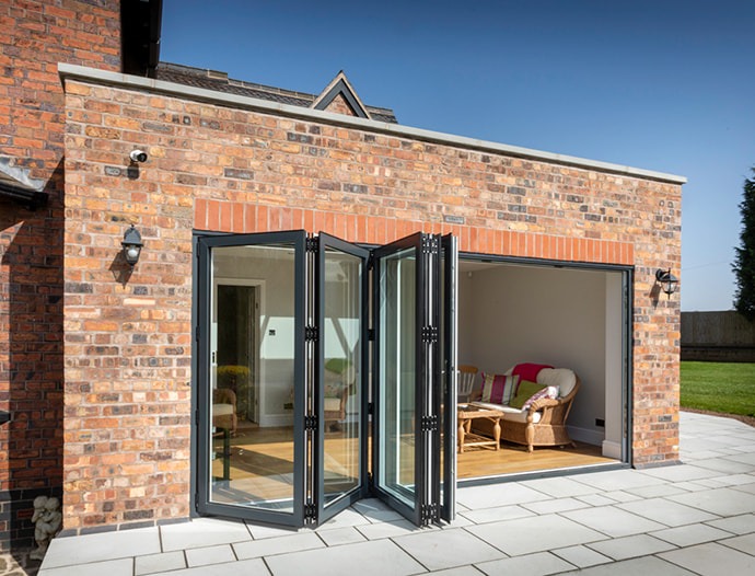 Grey Bi-Fold Doors