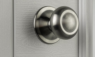 Brushed aluminium pull knob - One of the range of accessories that can be affixed to our range of composite doors